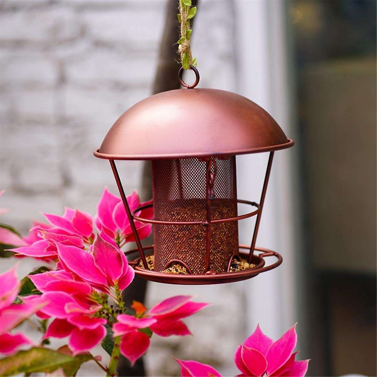 Bird Feeder for Outdoors Hunging, Gifts for Mom Grandma Women, Metal Waterproof Outside Wild Bird Fe