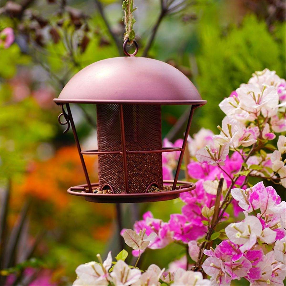 Bird Feeder for Outdoors Hunging, Gifts for Mom Grandma Women, Metal Waterproof Outside Wild Bird Fe