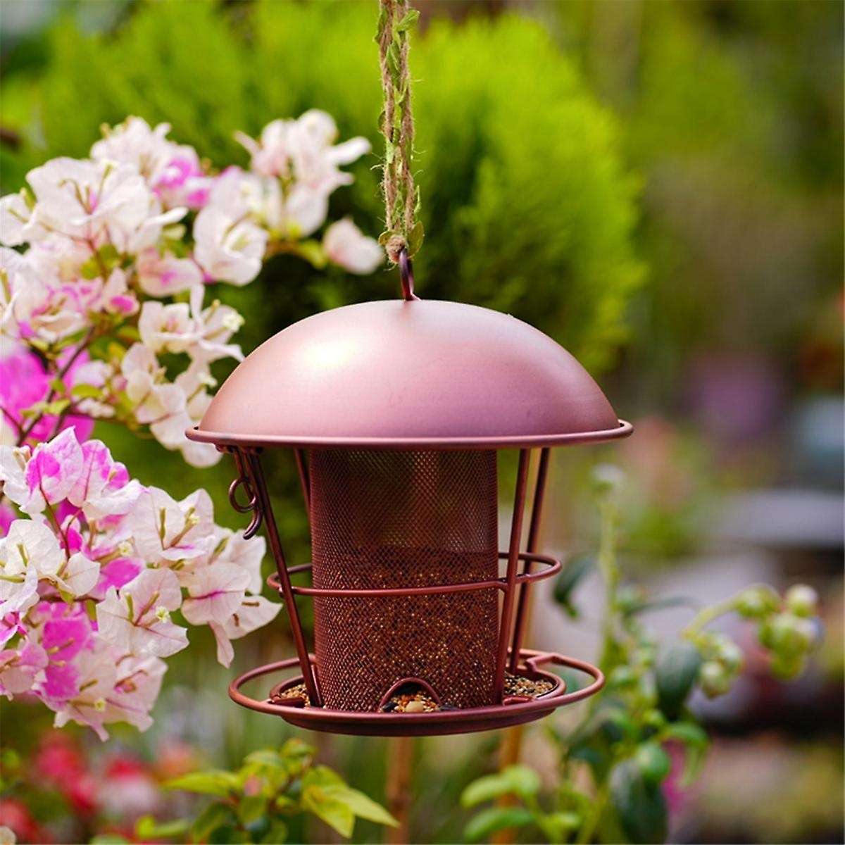 Bird Feeder for Outdoors Hunging, Gifts for Mom Grandma Women, Metal Waterproof Outside Wild Bird Fe