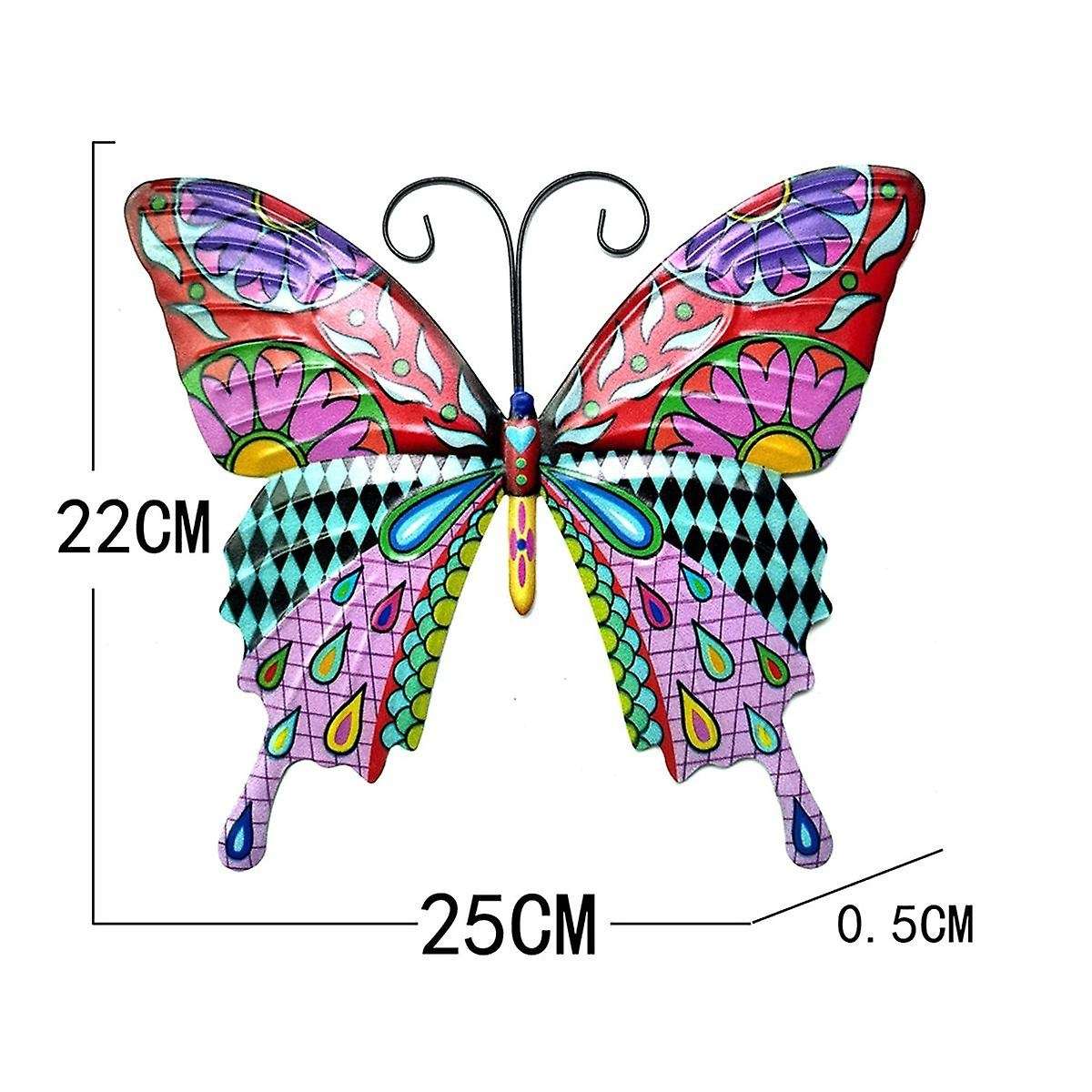 Bird Butterfly Metal Outdoor Wall Art Decor, Bird Wall Sculpture Hanging Decorations, Bird Wall Art