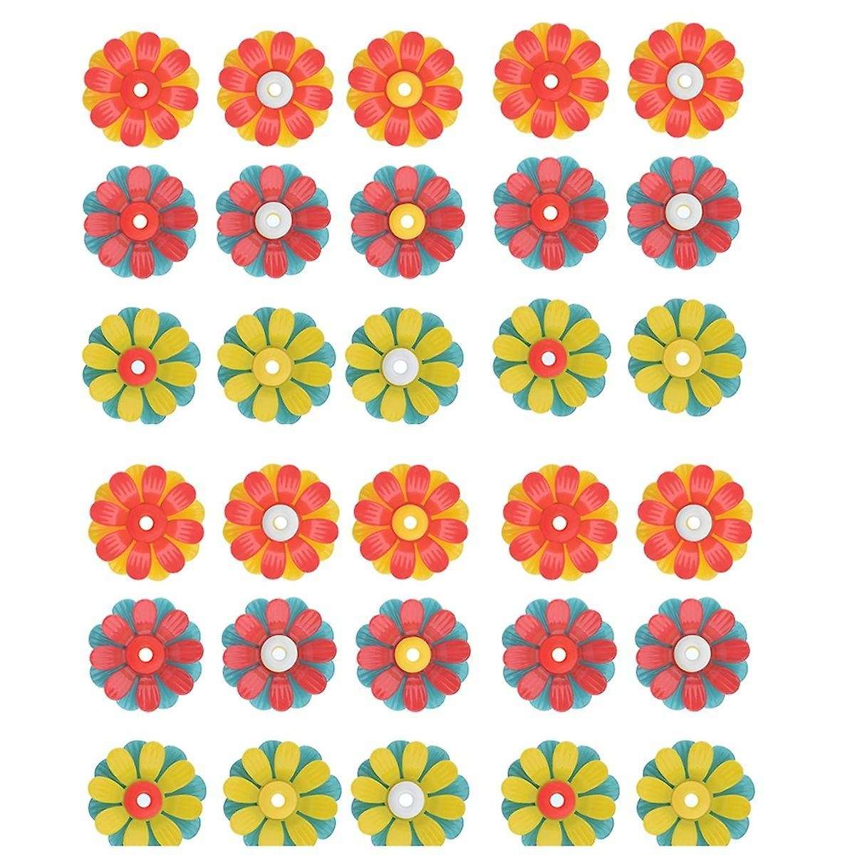 Bird Feeder Flowers,Set Bird Hanging Feeding Ports Replacement Parts Bird Feeder Supplies for Bird F