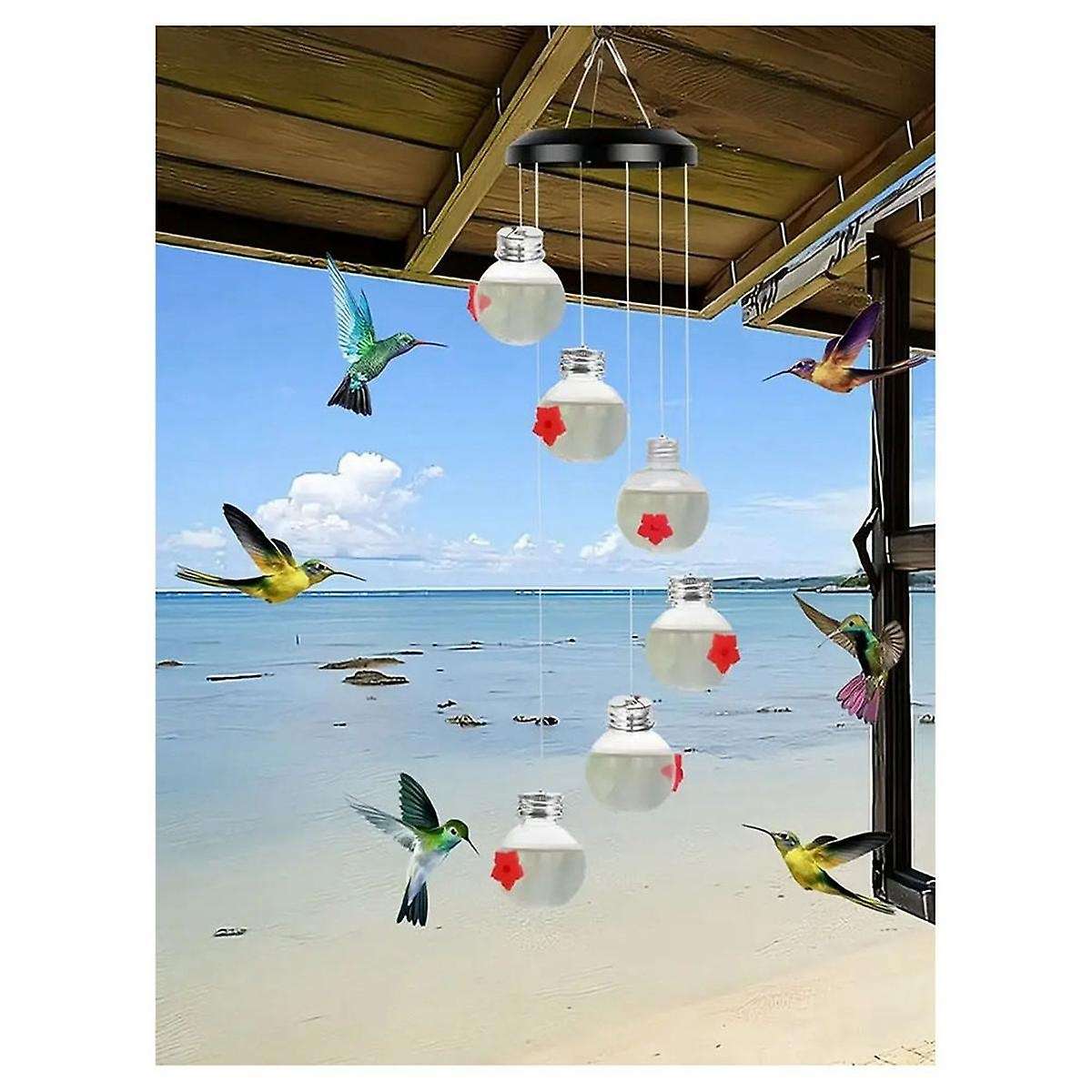 Bird Feeders Bird Feeder with Wind Chimes Leak-Proof Bird Feeder Garden Decor Feeding Tool Bird Feed