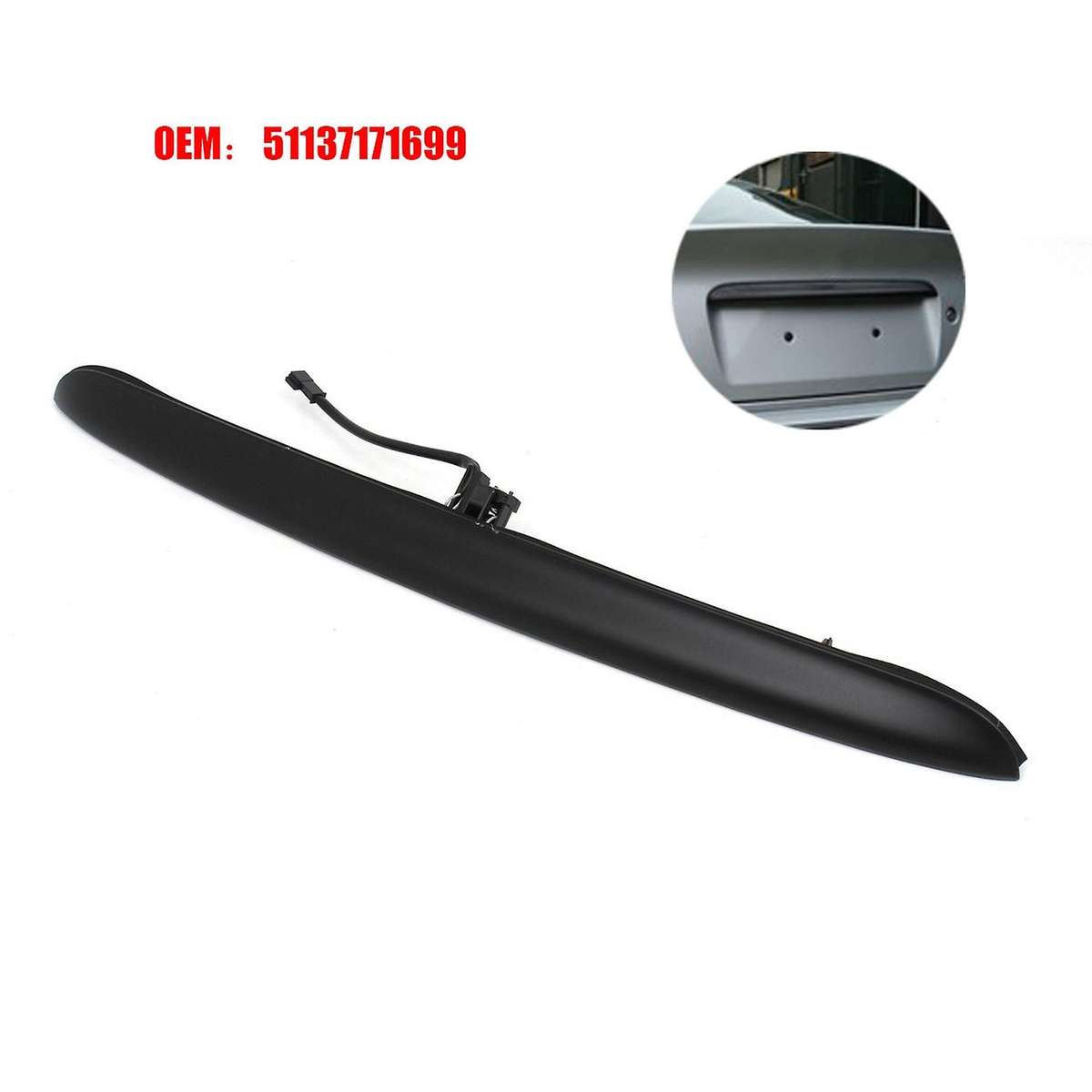 Black Car Trunk Lid Grip with Key Button for E46 325i 323i 328i 51137171699