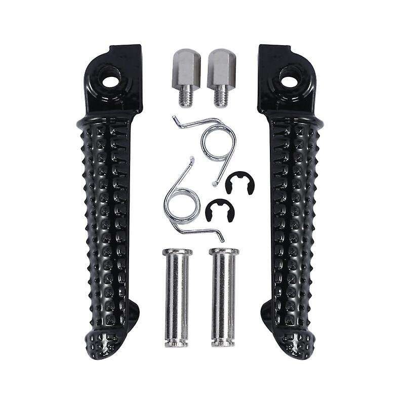 Black Front Footrest Foot Pegs Fit for YZF-R6 YZF-R1 YZF R6S 2003-2008