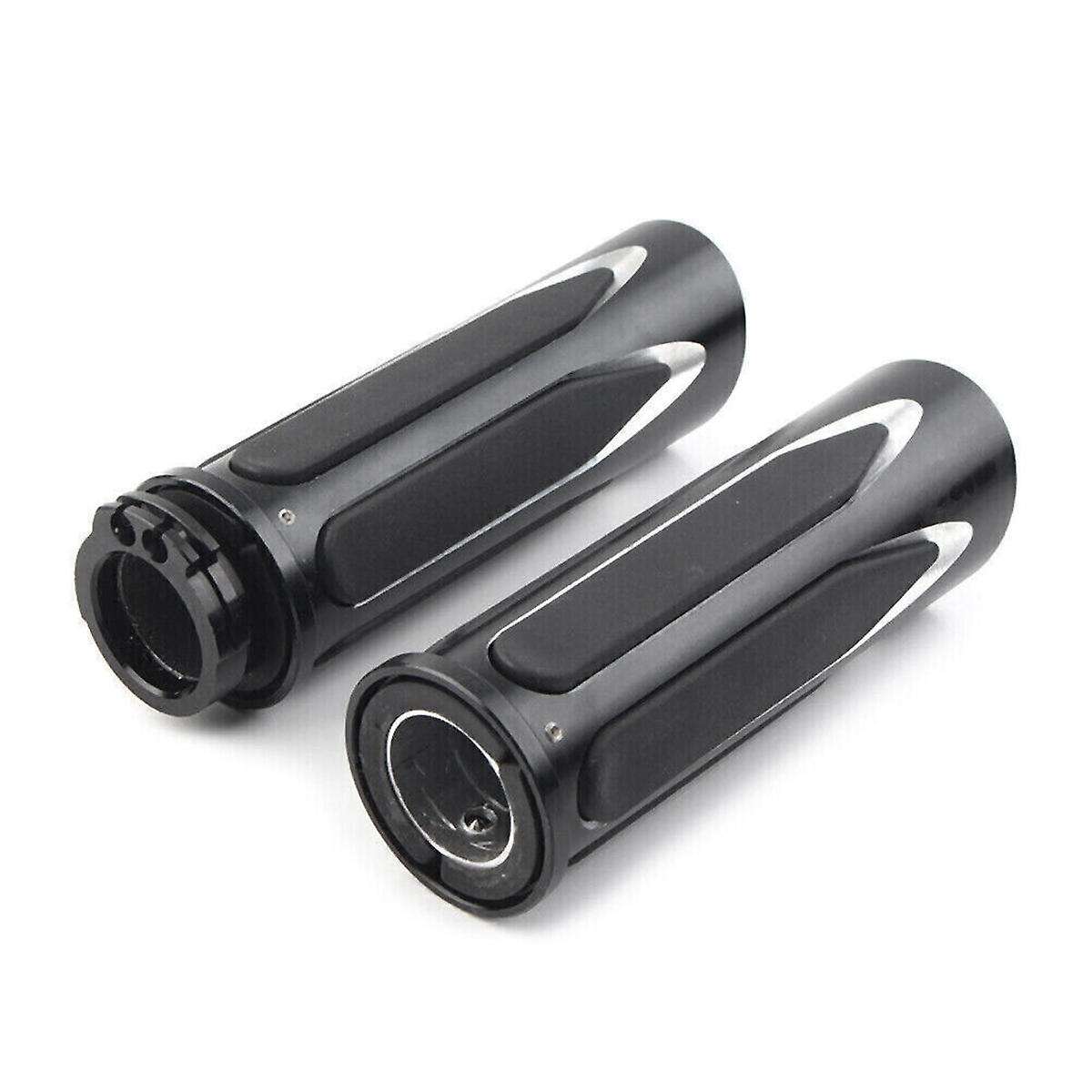 Black Handlebar 1 Inch Hand Grips for Touring Road Street Glide Softail