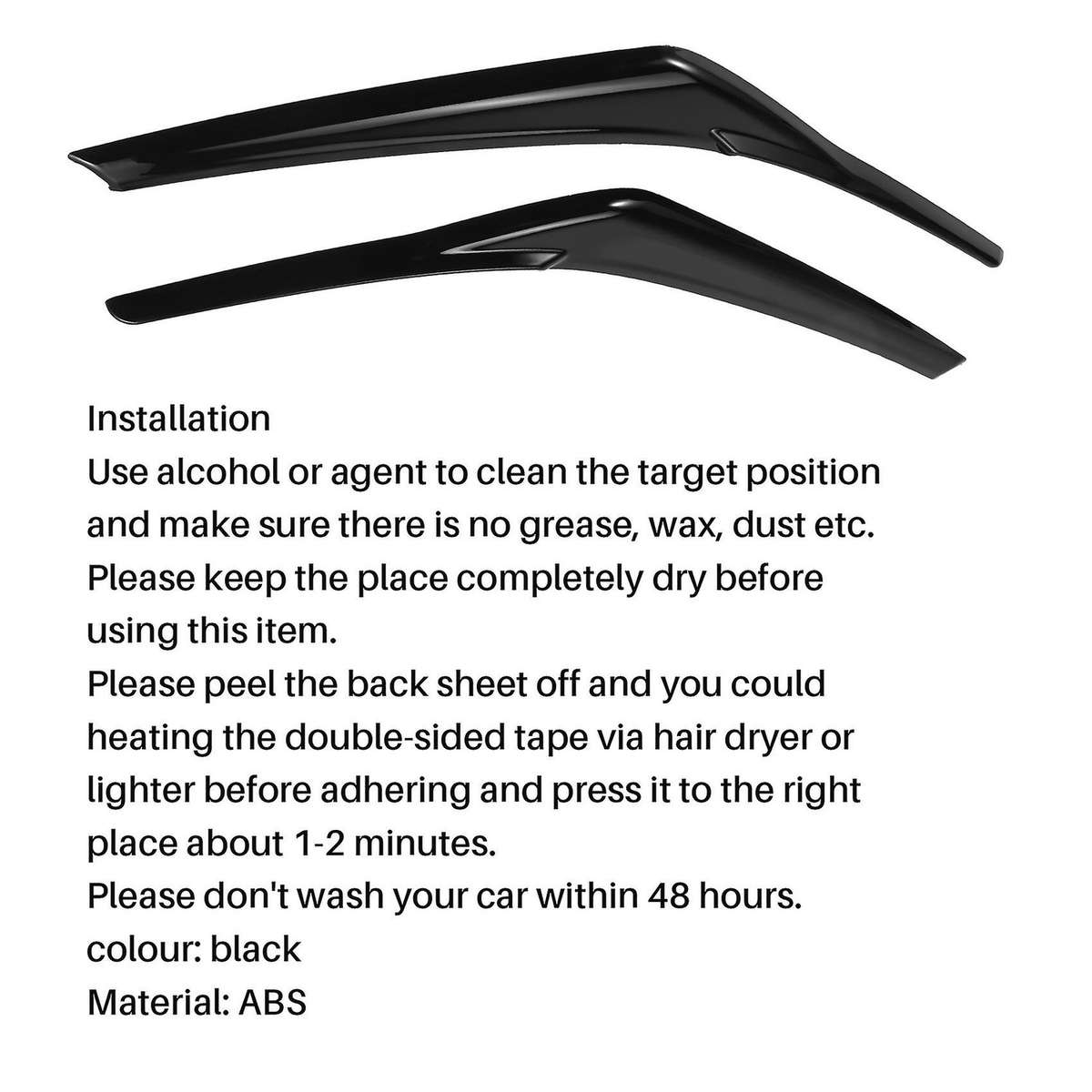 Black Headlight Eyelid Cover Head Light Lamp Eyebrows Molding Trim for 2018-2021