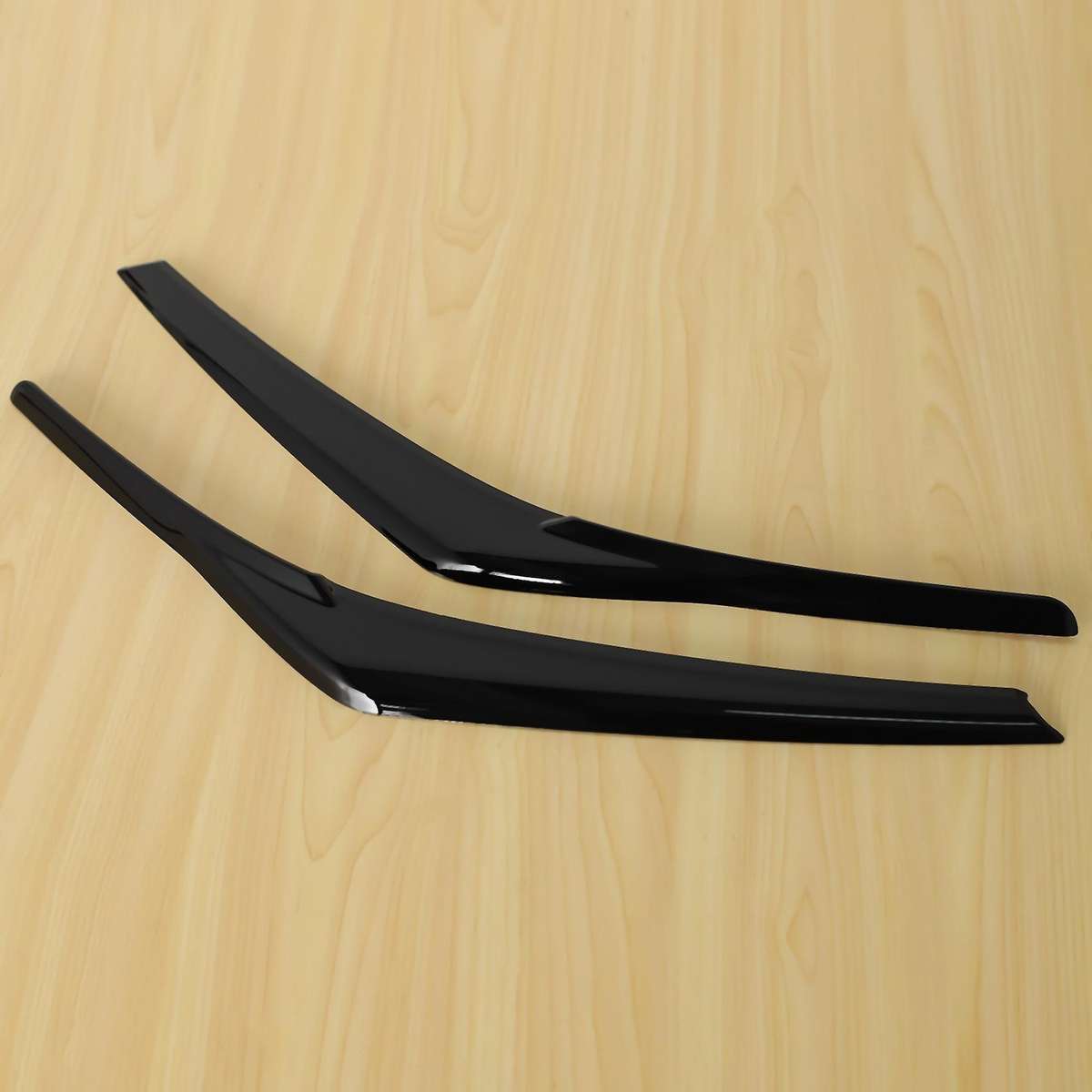 Black Headlight Eyelid Cover Head Light Lamp Eyebrows Molding Trim for 2018-2021