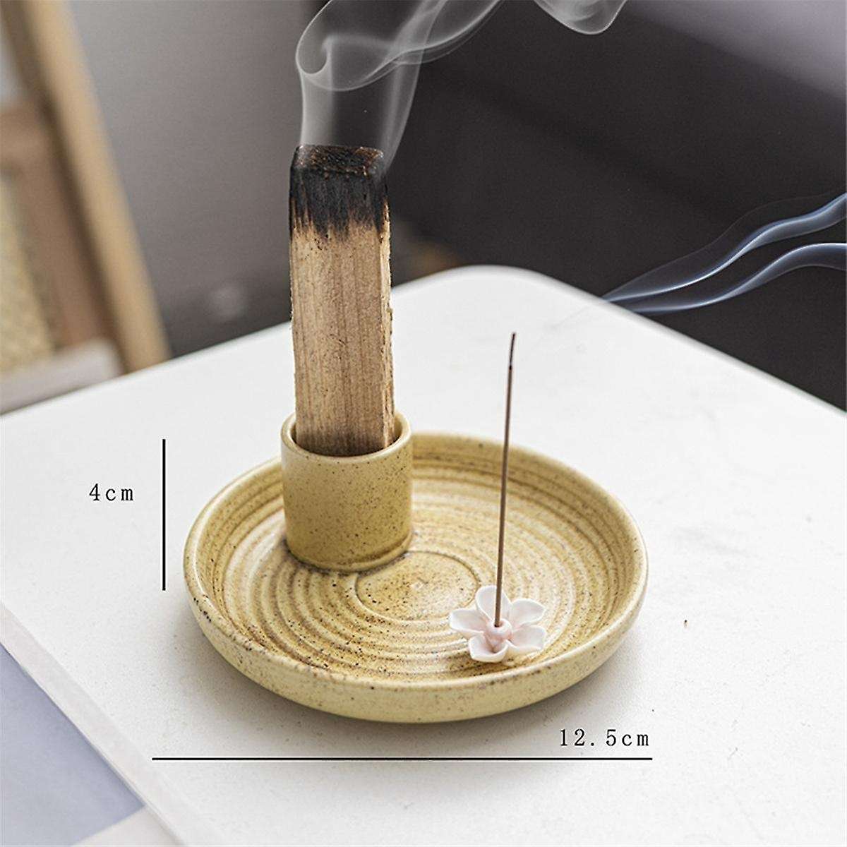 Black Icense Holder,Ceramic Incense Holder,Scent Wood Stand, Simple,Modern Terracotta Incense Burne