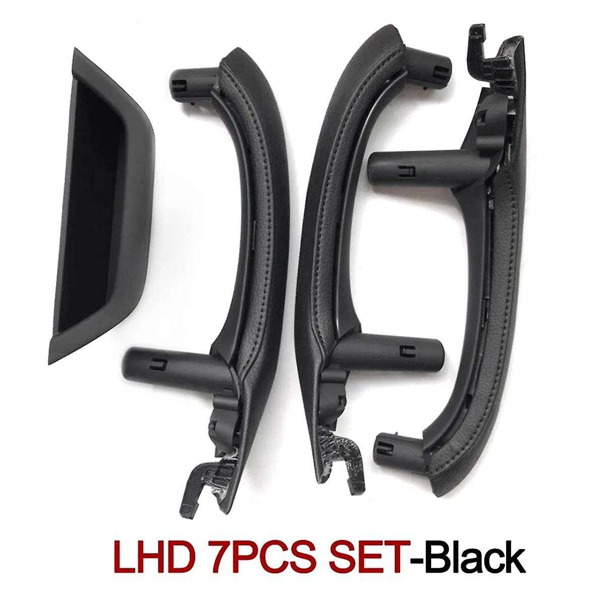 Black Left Hand Drive Car Inner Door Handle with PU Leather Door Handle Assembly for X3 X4 F25 F26 2