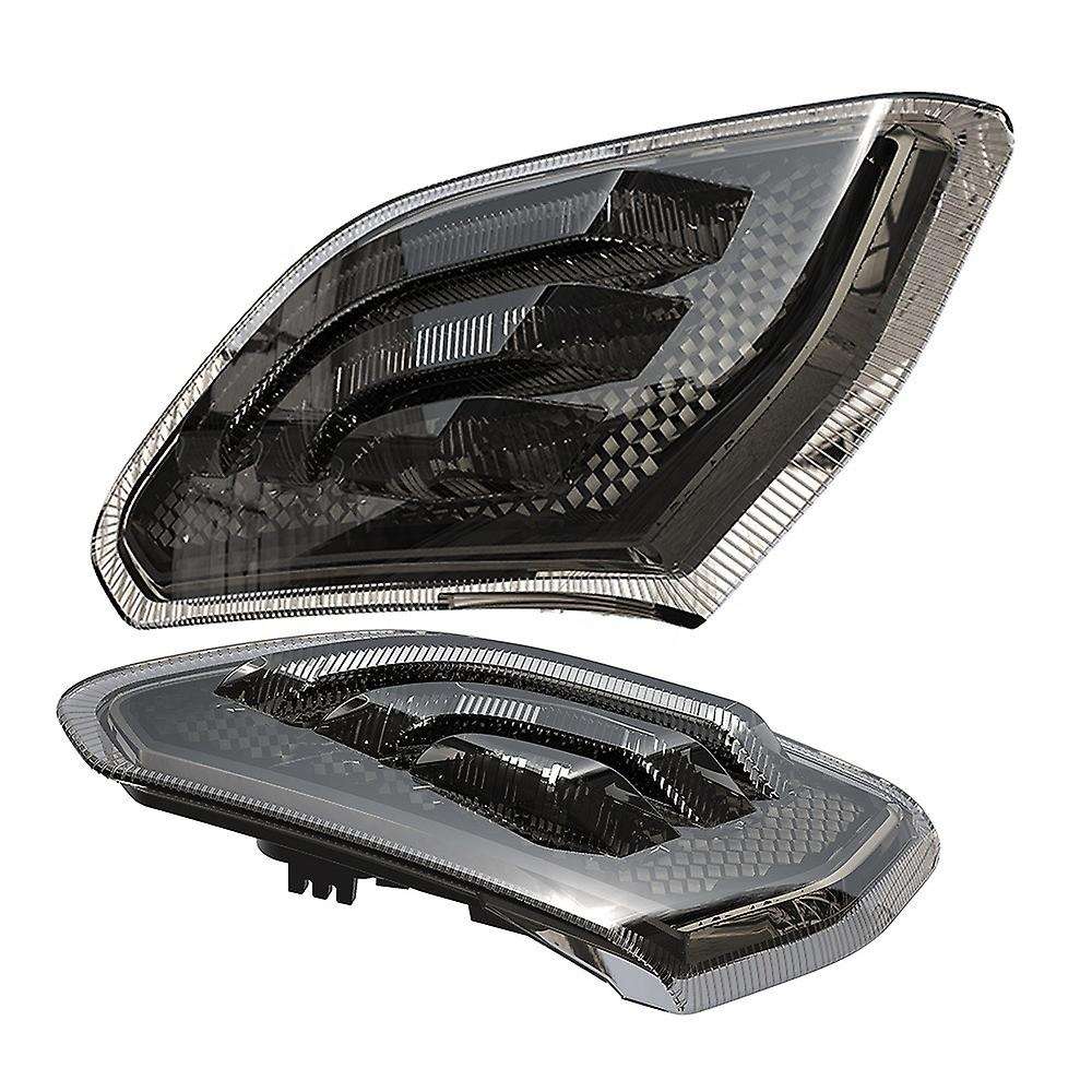 Black LED Dark Smoke Lens Front Side Markers LED Lights Turn Signal Light for JL 2018 2019