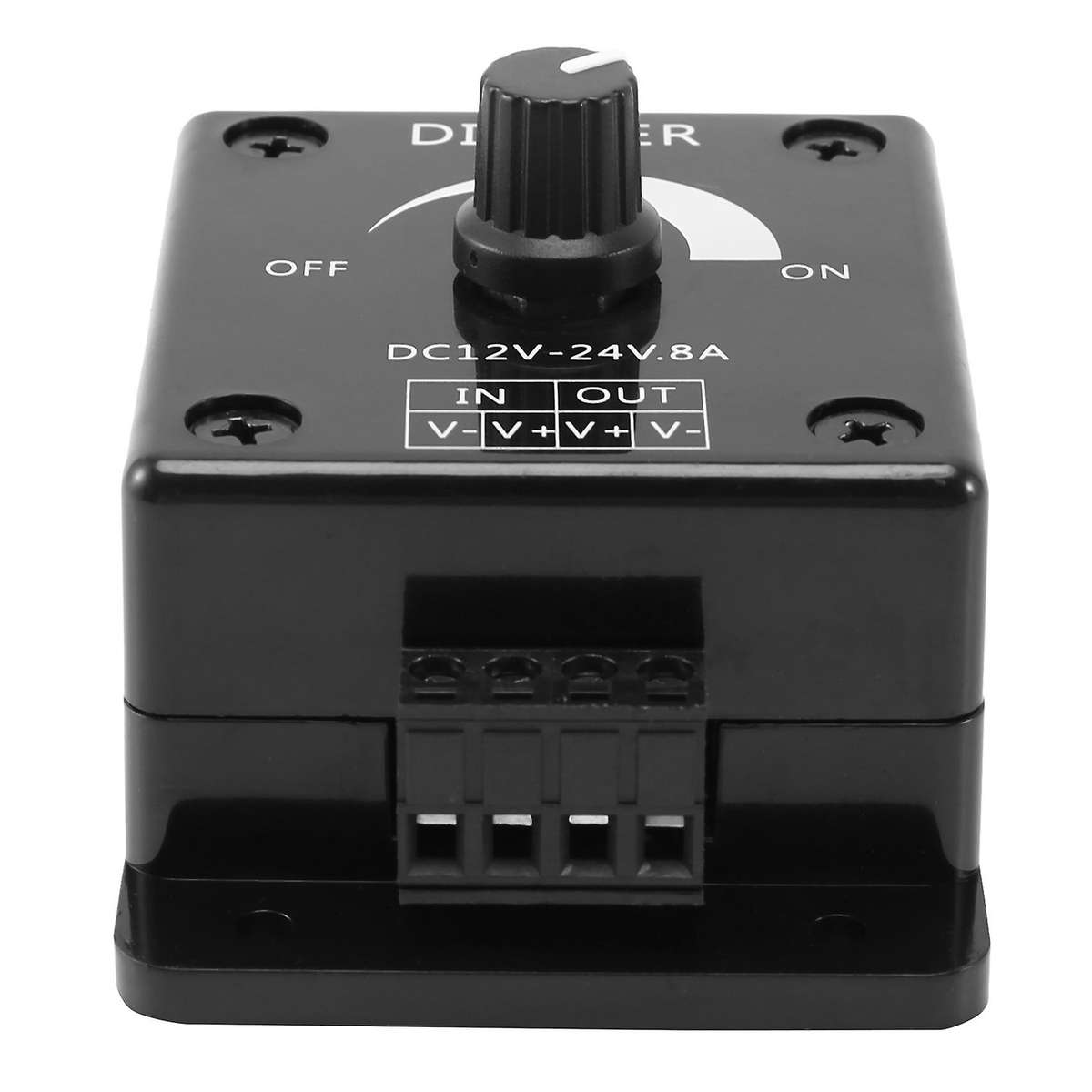 Black Led Dimmer Switch Dc 12v 24v 8a Adjustable Brightness Lamp Bulb Strip Driver Single Color Lig