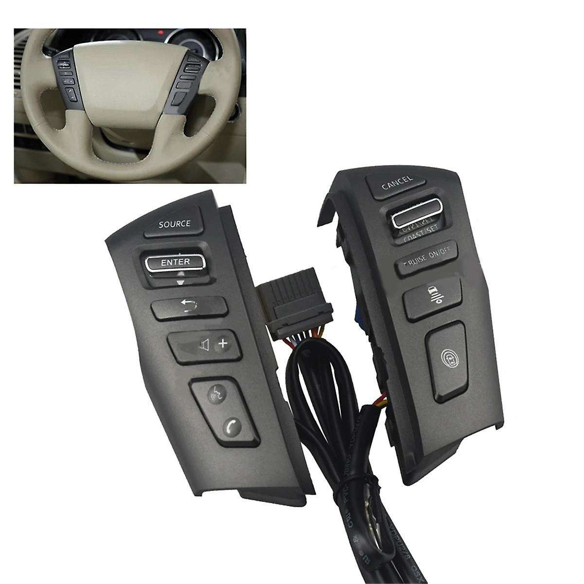 Black Multifunction Steering Wheel Switch Telephone Volume Bluetooth Cruise Control Button for Patro