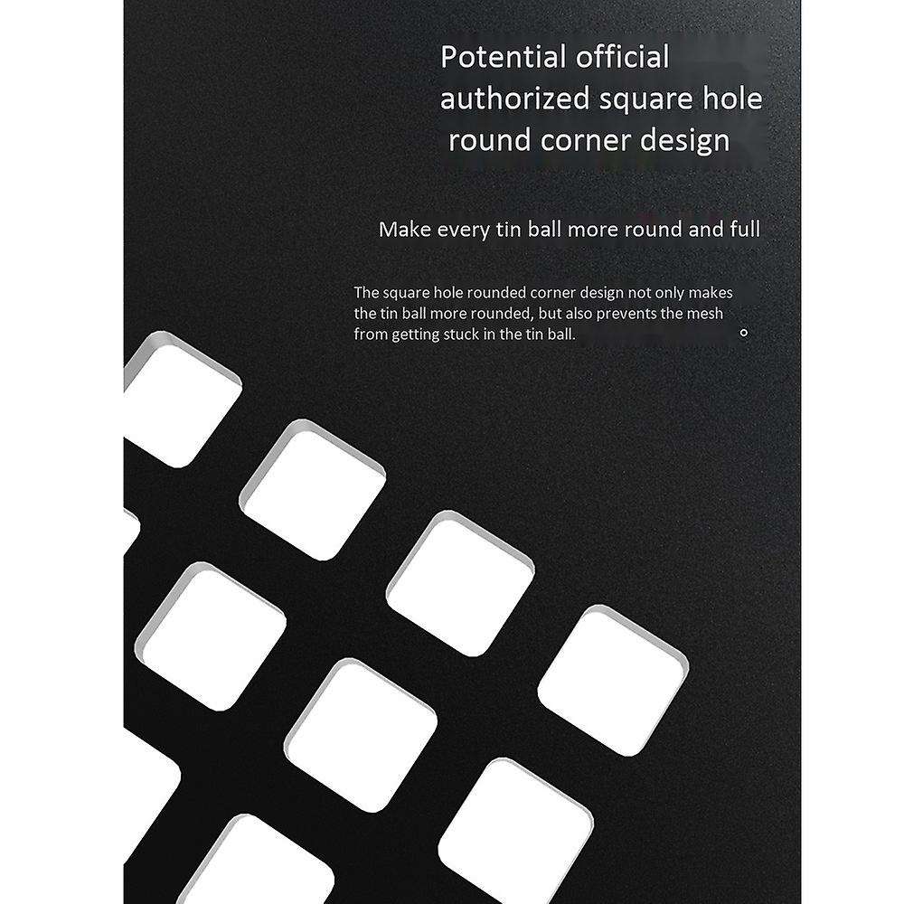 Black Steel BGa Reballing Stencil Kit for XS XS MAX XR CPU IC Chip Tin Planting Soldering Net