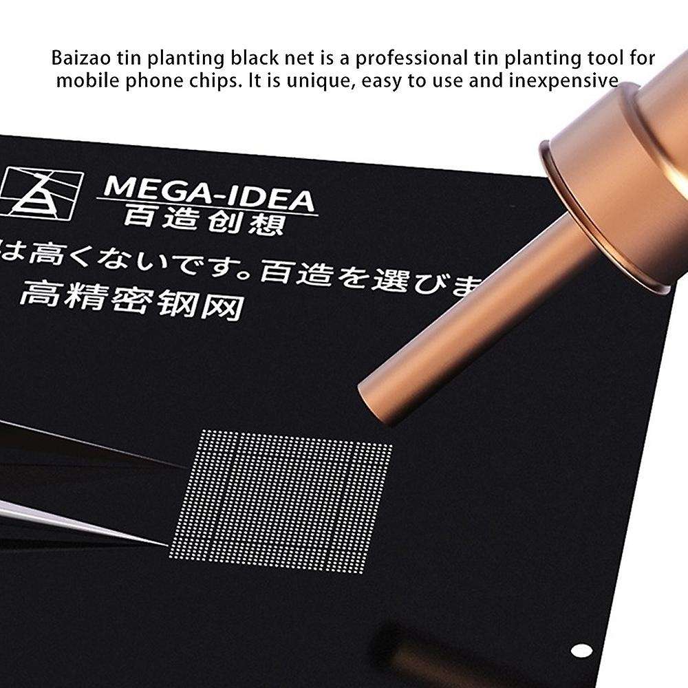 Black Steel BGa Reballing Stencil Kit for XS XS MAX XR CPU IC Chip Tin Planting Soldering Net