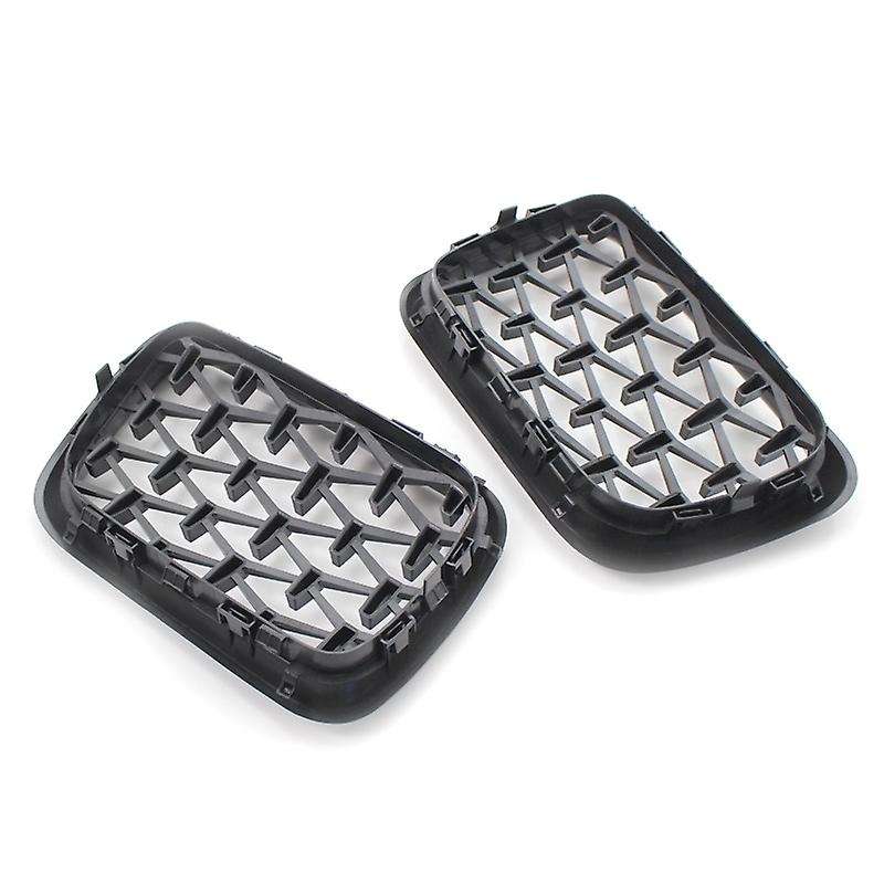 Black+Chrome Car Front Bumper Diamond Grille Kidney Grill for - E36 3 Series M3 1997-1999 5113819515