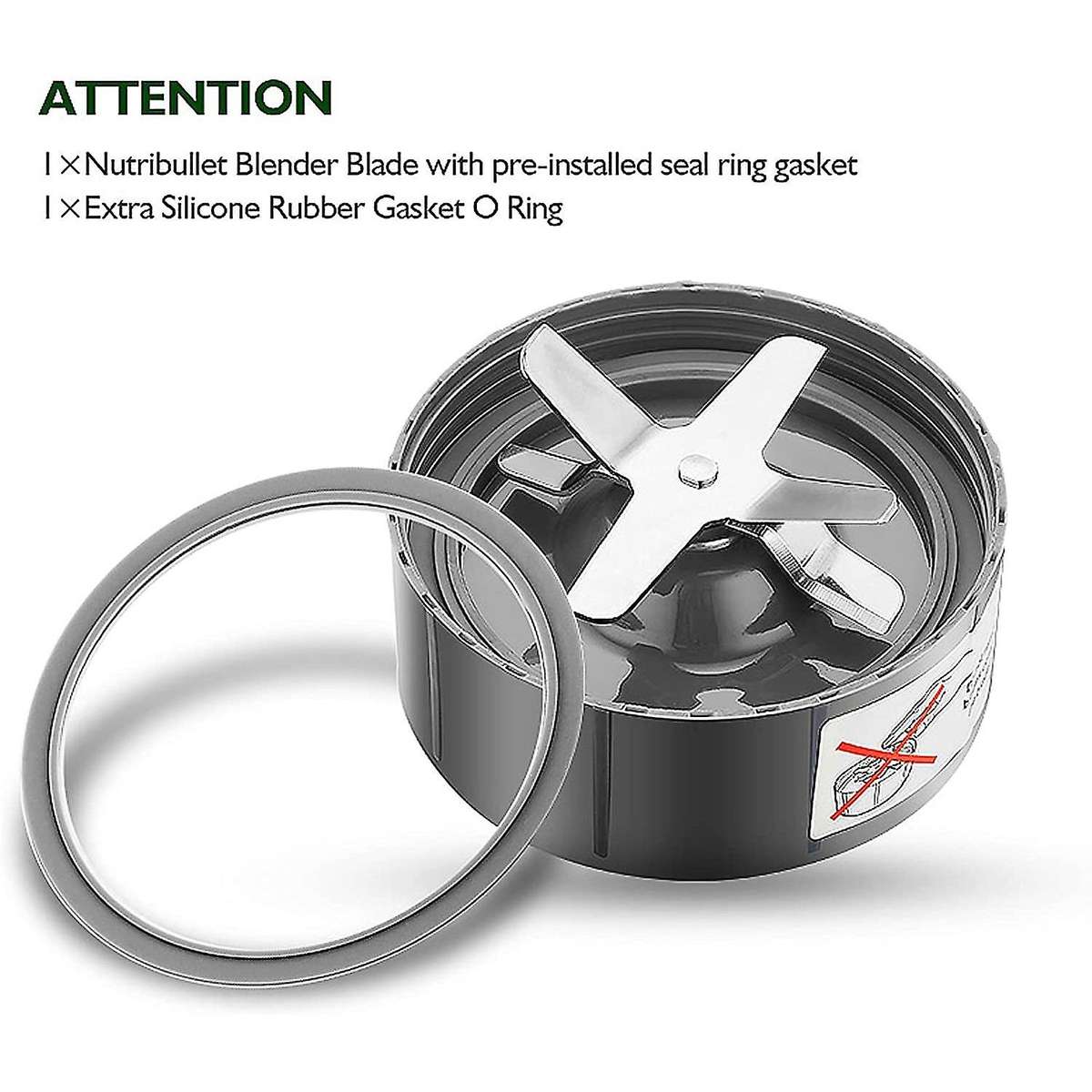 Blender Replacement Parts Cross Blade & Seal Ring Blade for 600W/900W Blender Extractor Blade Acces