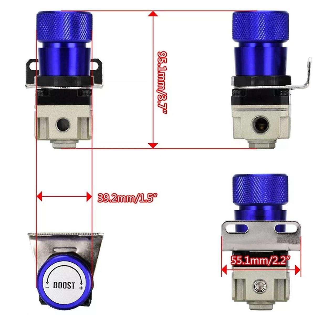 Blue JDM Universal Manual Turbo Boost Controller 1-150 PSI Gauge for SR20DET