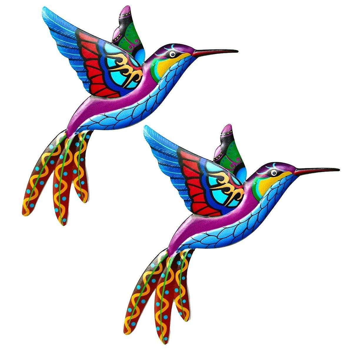 Blue Outdoor Metal Wall Decor - 3D Metal Bird Wall Decor - Outdoor Fence Decor - Garden Fence Backya