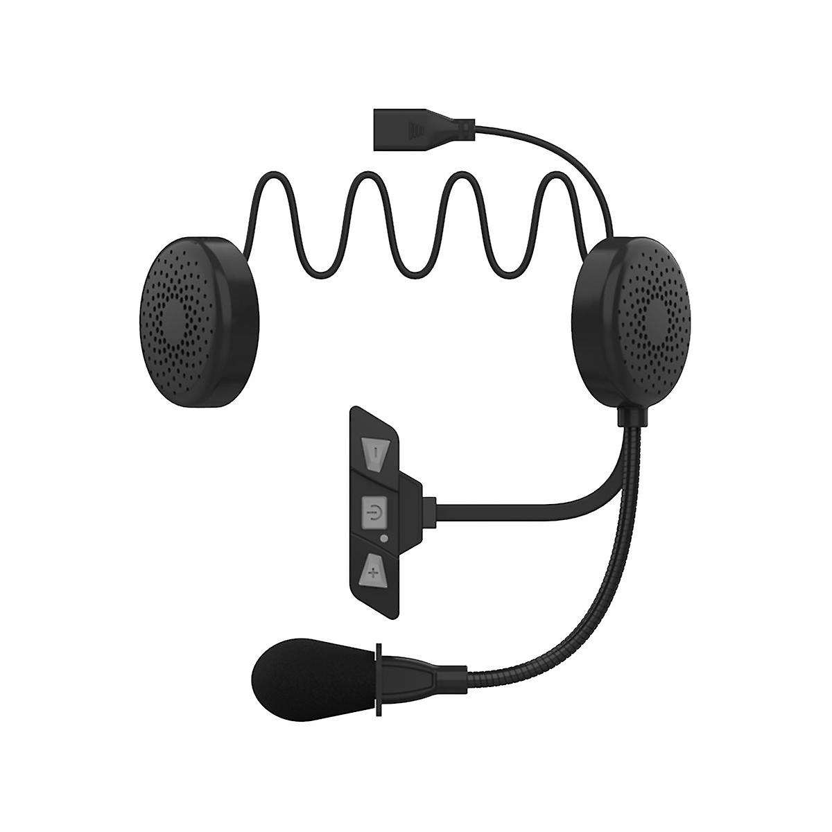 Bluetooth 5.2 Motorcycle Helmet Headset Wireless Handsfree Stereo Music Player Headphone Noise Redu