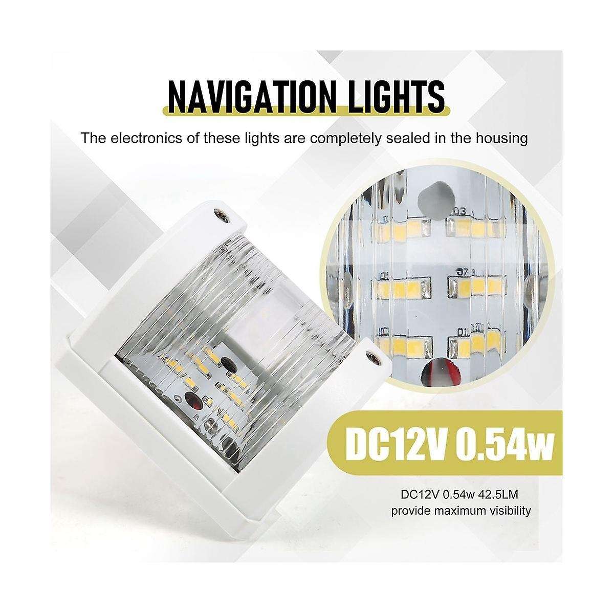 Boat 12V Light Navigation Lights LED Boat Light Sailing Lamp Waterproof Navigation Light Yacht Boat