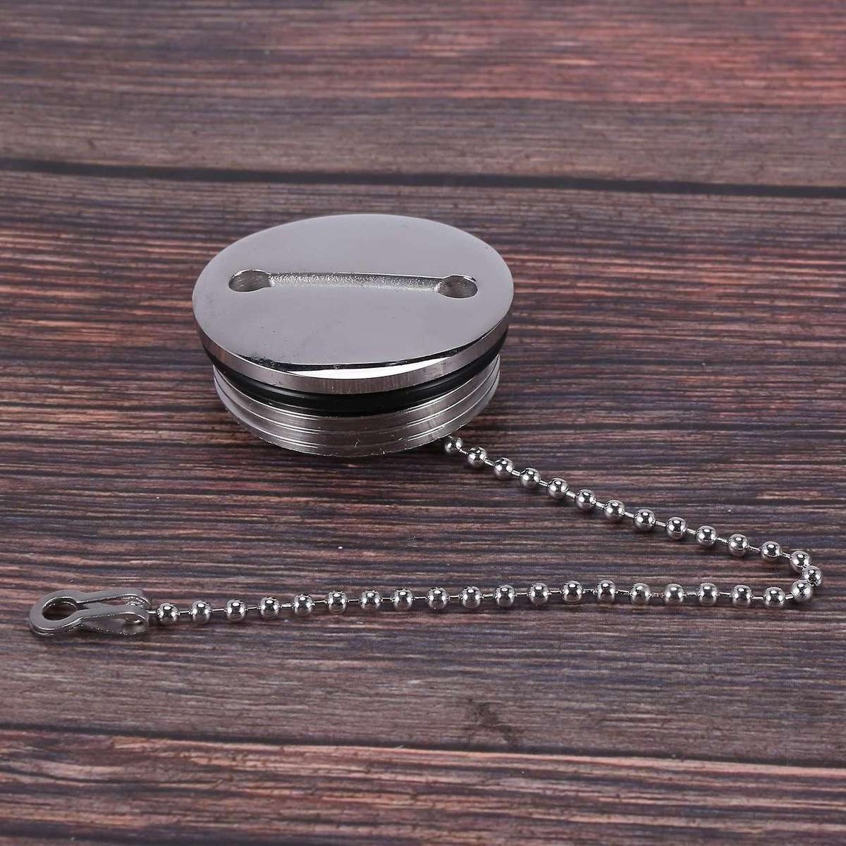 Boat Deck Fill Filler Replacement Cap with Chain Stainless Steel Fuel Water