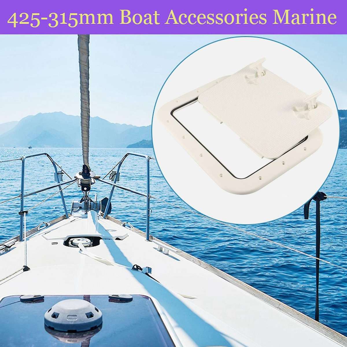 Boat Hatch ABS Marine Access/Deck Hatch for Marine Yacht RV Non- Removal Knob Anti-Aging Boat Access