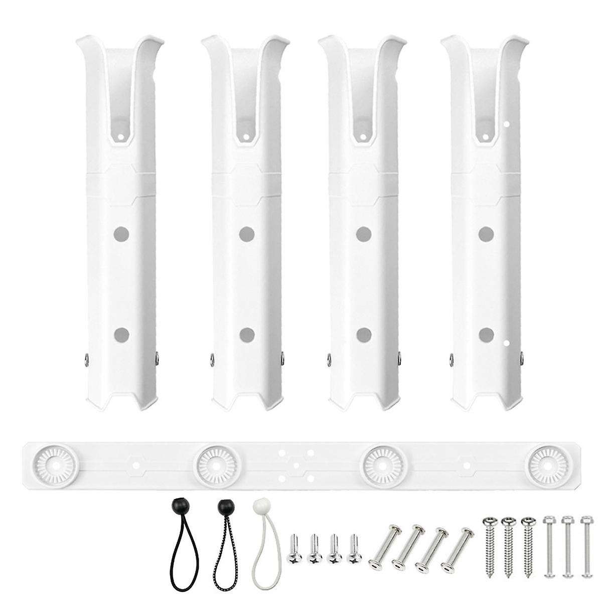 Boat Fishing Rod Rack Holder Portable Spinning Pole Tube Mount Bracket Socket Rack Accessories White