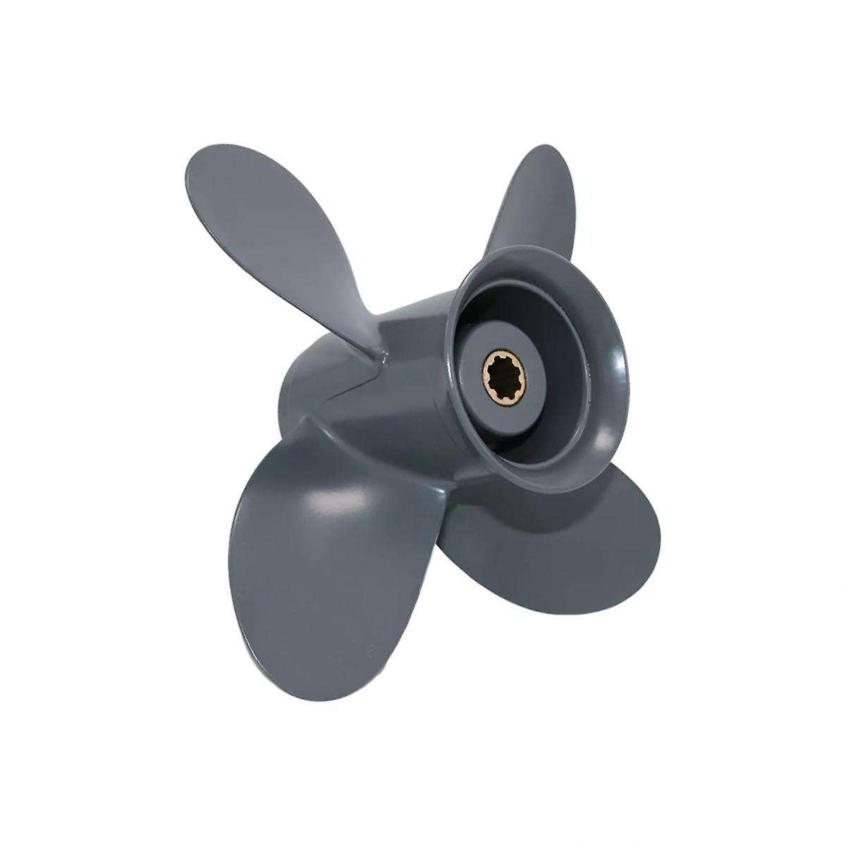 Boat Outboard Propeller 9 1/4x11 58134-ZV4-011AH for Aluminum 8HP-20HP 8 Tooth 4 Blades