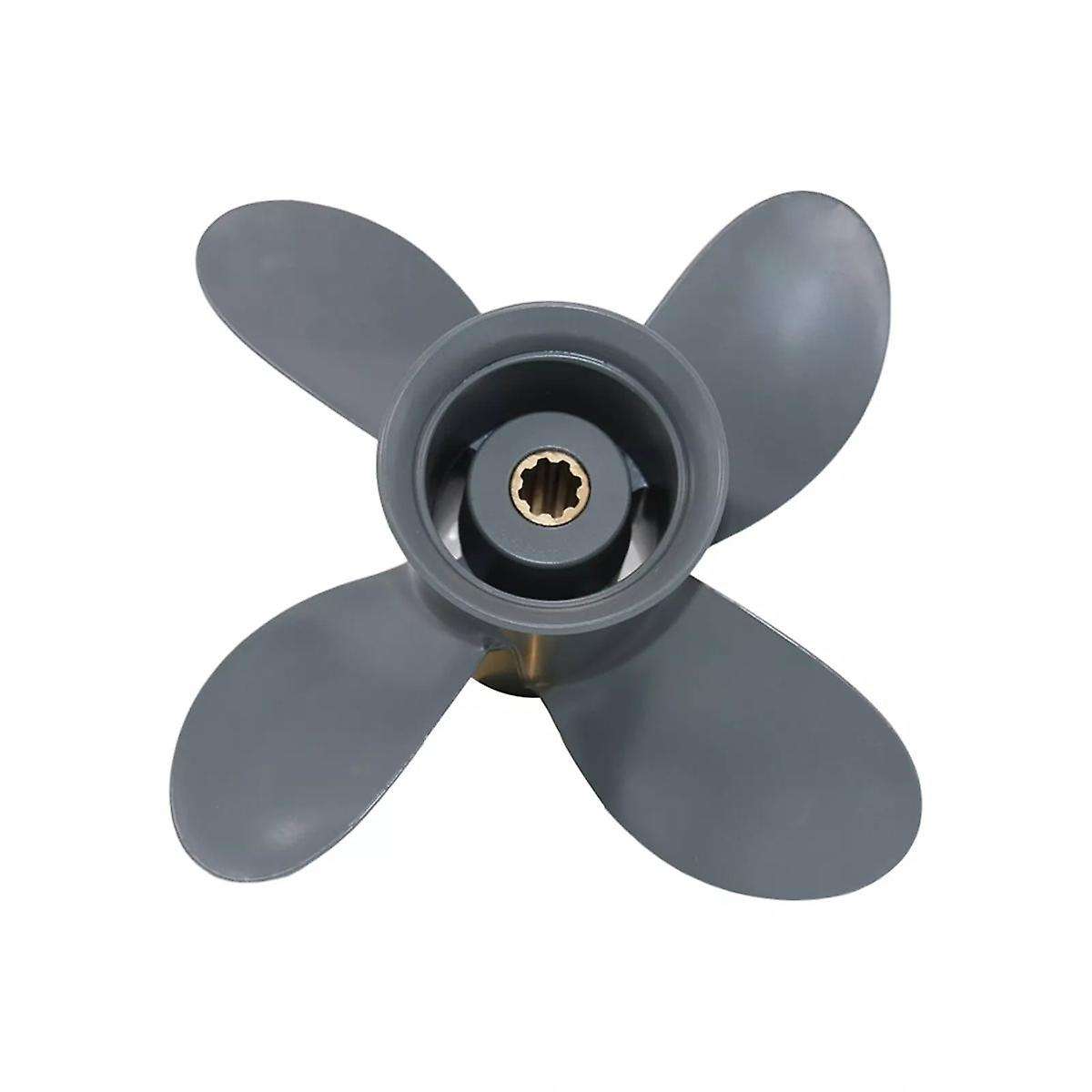 Boat Outboard Propeller 9 1/4x11 58134-ZV4-011AH for Aluminum 8HP-20HP 8 Tooth 4 Blades