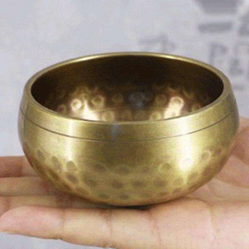 Bronze Meditation Bowl Tibetan Singing Bowl Set Meditation Sound Bowl Handcrafted for and Mindfulne