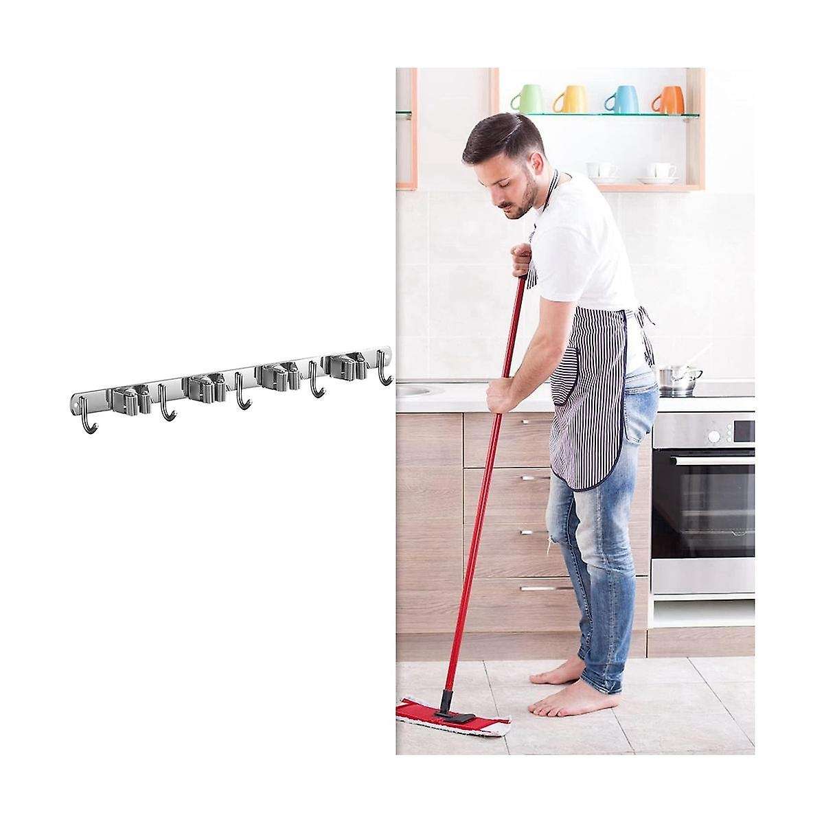 Broom Holder Wall Mount Garden Tool Organizer,mop Hanger Garage Storage,kitchen,laundry Utility Rac