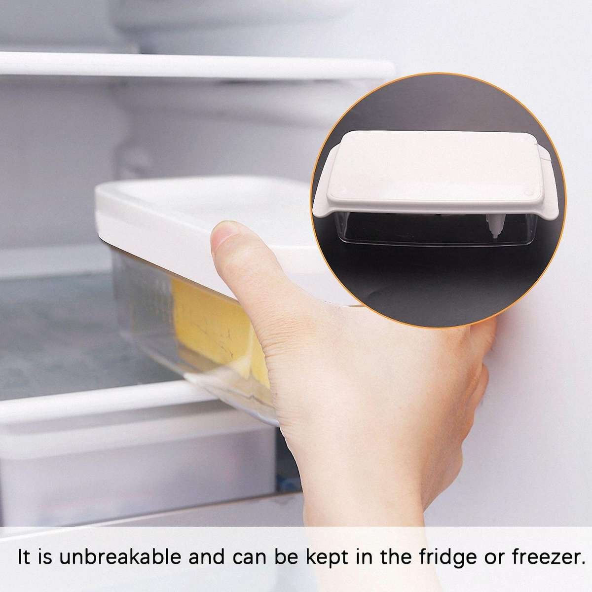 Butter Container Cheese Server Sealing Storage Tray with Lid Kitchen Dinnerware for Cutting Food Bu