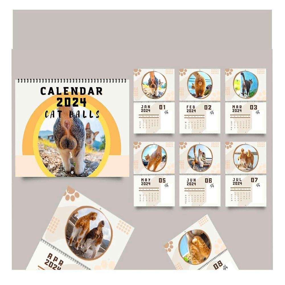 Butthole Calendar 2024, Balls Calendar 25X19cm Funny Butthole Calendar, 12 Month Balls