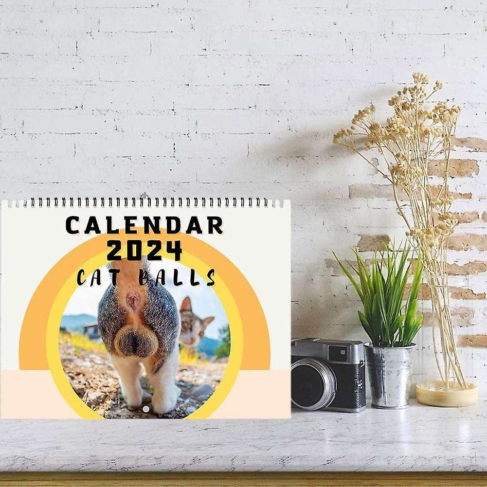Butthole Calendar 2024, Balls Calendar 25X19cm Funny Butthole Calendar, 12 Month Balls