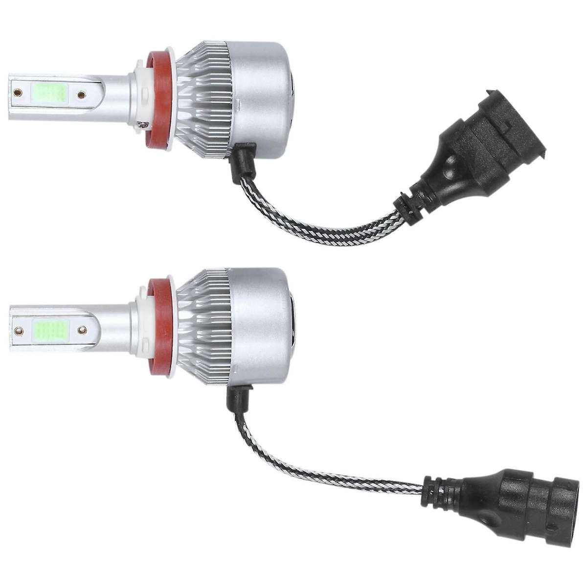 C6 Led Car Headlight Bulbs, 2Pcs 8000K Light Blue Led Headlight Fog Light- Bulbs 72W 8000Lm Conversi