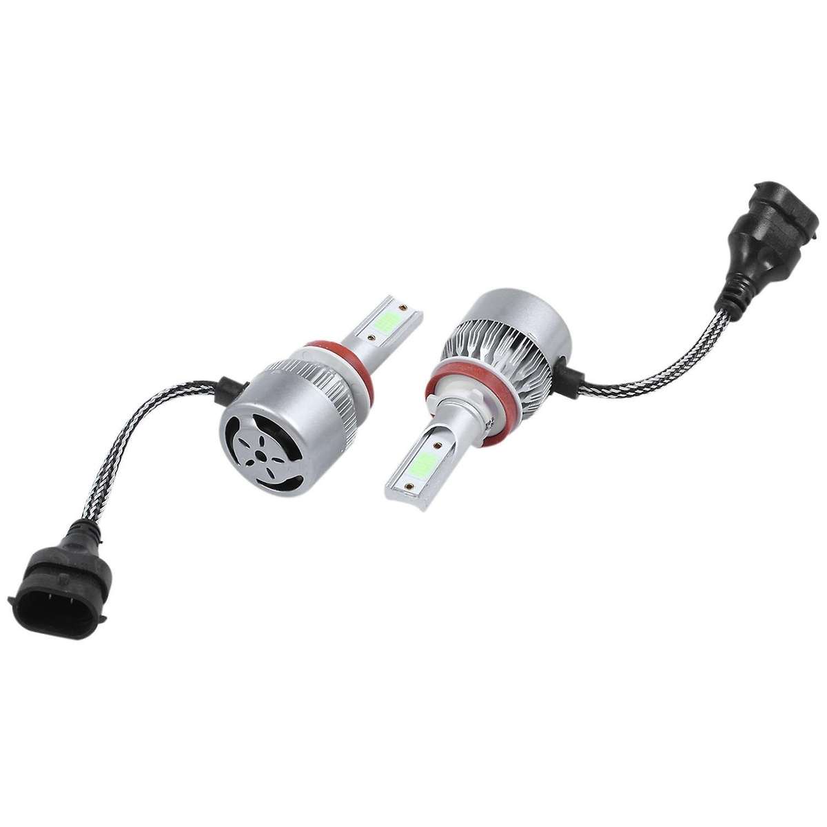 C6 Led Car Headlight Bulbs, 2Pcs 8000K Light Blue Led Headlight Fog Light- Bulbs 72W 8000Lm Conversi