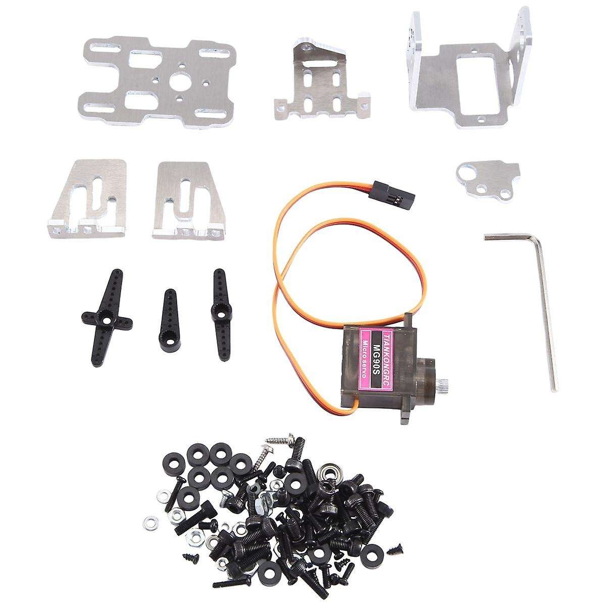 Camera Dual Axle Gimbal Bracket with Cooling Fan with 2 Servo ,9g Servo Pan Mount Stand for Fpv Dro