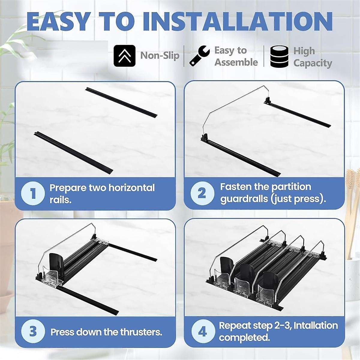 Can Organizer for Refrigerator,Automatic Pusher Glide Drink Organizer for Fridge,Holds Up to 12 Cans