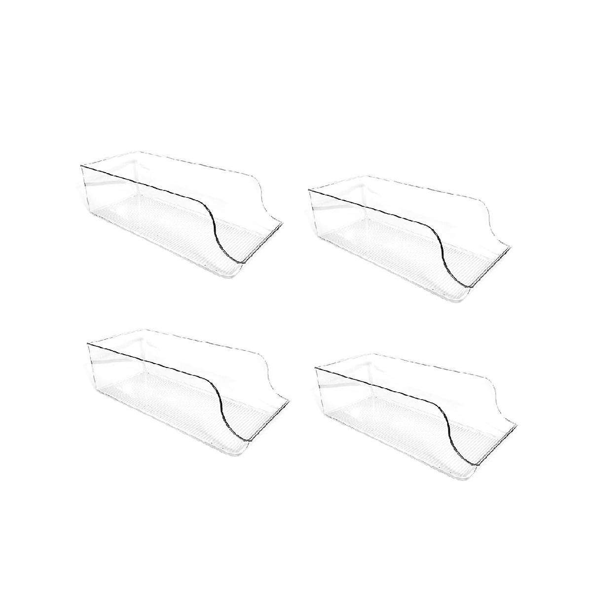 Can Dispenser 4pcs Clear Can Organizer for Pantry, Refrigerator, Freezer & Fridge Organizers and S