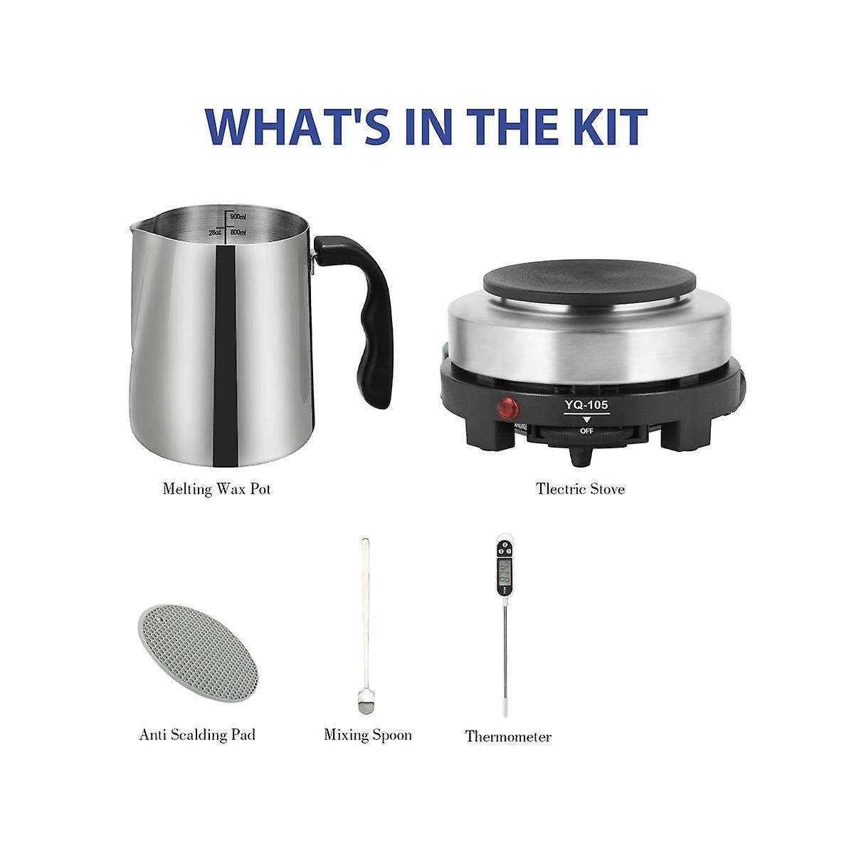 Candle Making Kit with Hot Plate,candle Making Kit for Beginners with Melting Pot,anti-scalding Pad