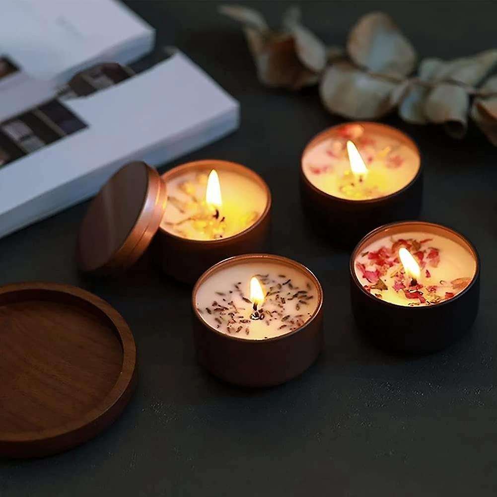 Candle Tin 24 Pcs,8 Oz,Candle Containers with Lid,Candle Jars for Candle Making,DIY Candle Can Tin P