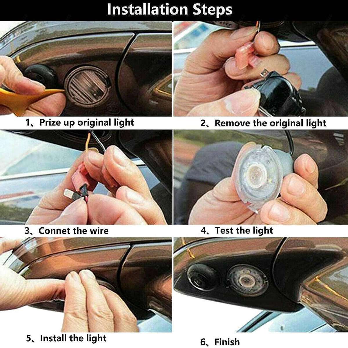 Car 18 LED Side Mirror Light Under Puddle Lamp for Golf 5 Mk5 MkV B6 R32 Variant