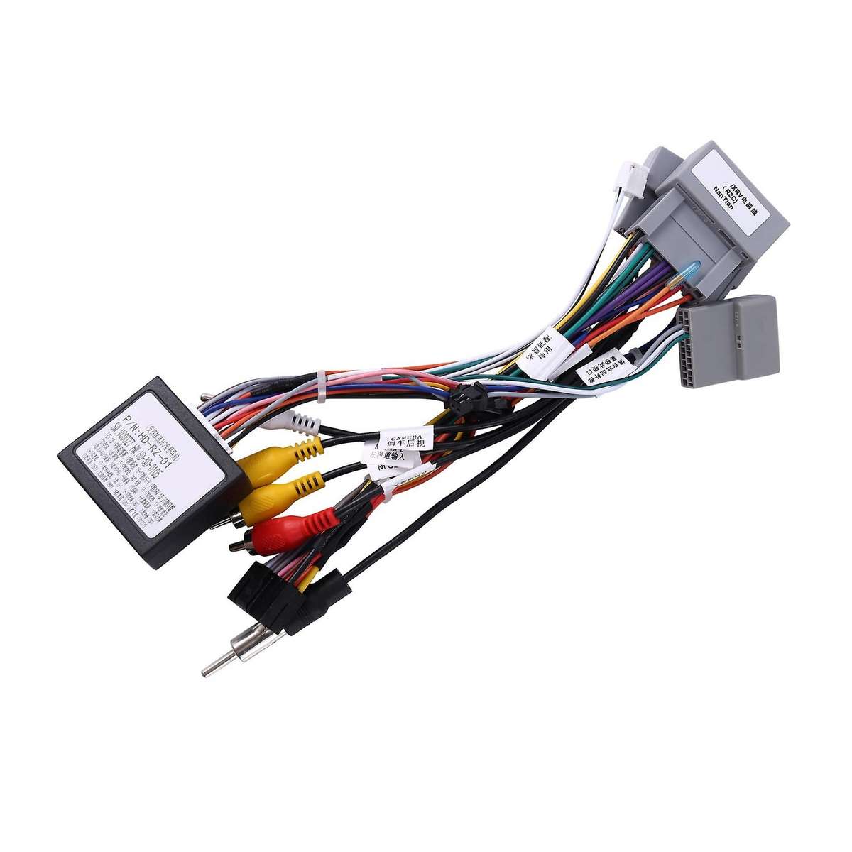 Car 16Pin Power Wiring Harness Cable Adapter with Canbus+USB for XR-V Vezel Jade Fit Install Android