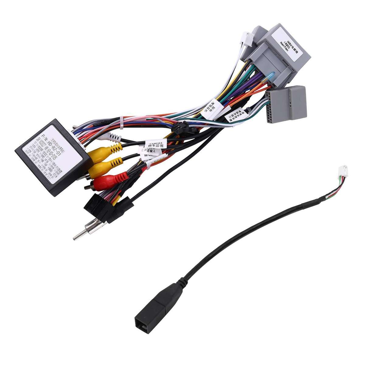 Car 16Pin Power Wiring Harness Cable Adapter with Canbus+USB for XR-V Vezel Jade Fit Install Android