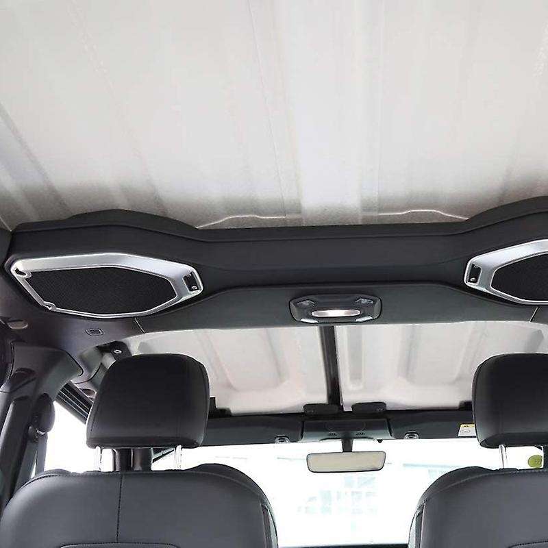 Car ABS A-Pillar Speaker Cover, Roof Speaker Decorative Covers for Wrangler JL 2018-2020,Silver