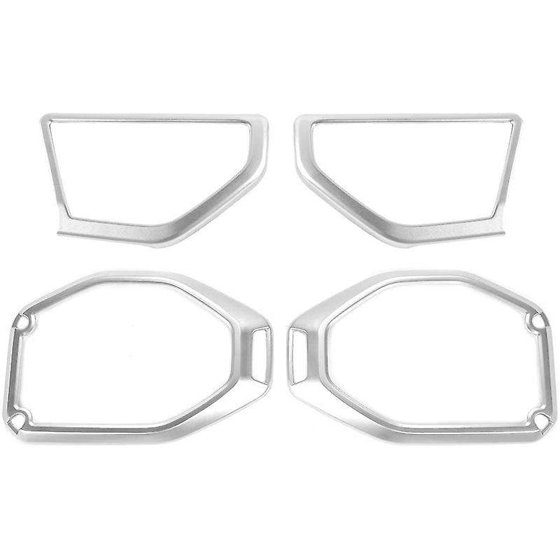 Car ABS A-Pillar Speaker Cover, Roof Speaker Decorative Covers for Wrangler JL 2018-2020,Silver