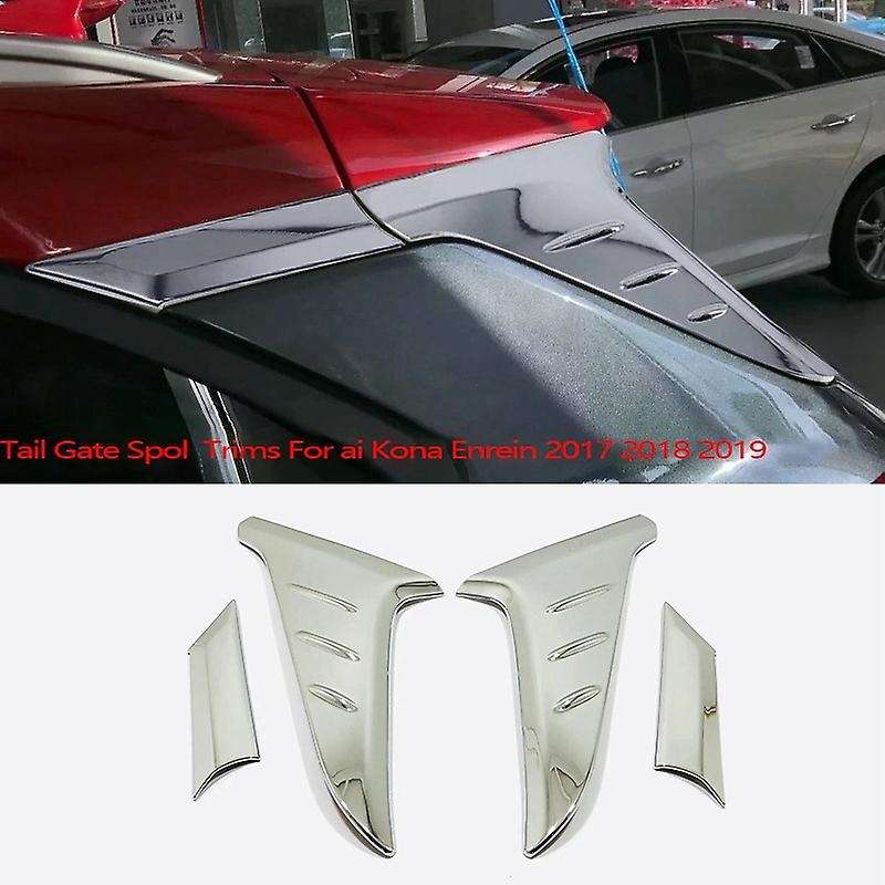 Car ABS Chrome 2Pcs Rear Window Spoiler Trims Cover for Encino 2017 2018 2019