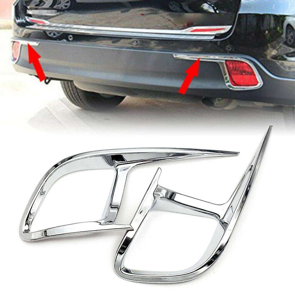 Car ABS Chrome Rear Bumper Lamp Cover Rear Fog Light Cover Trim for 2015-2020