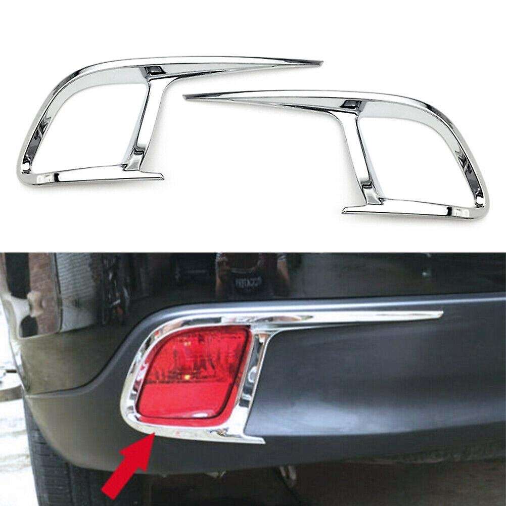 Car ABS Chrome Rear Bumper Lamp Cover Rear Fog Light Cover Trim for 2015-2020