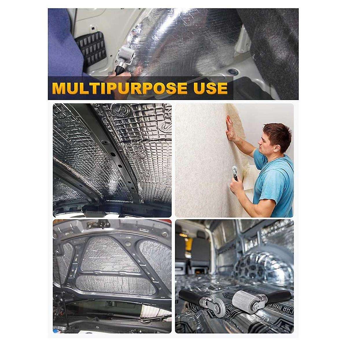 Car Audio Sound Deadening Roller Seam Roller, 2-pack Heat Abatement Mat Noise Roller Sound Insulatio